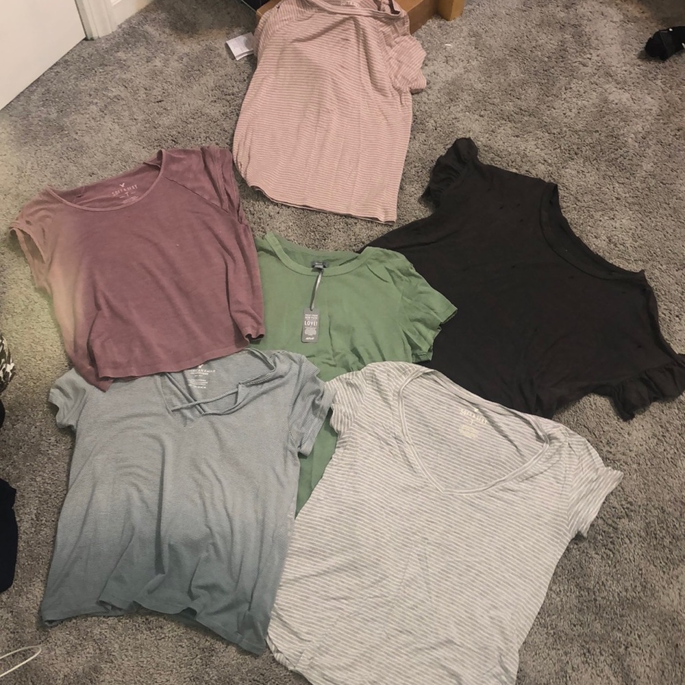 6 American eagle soft t-shirts